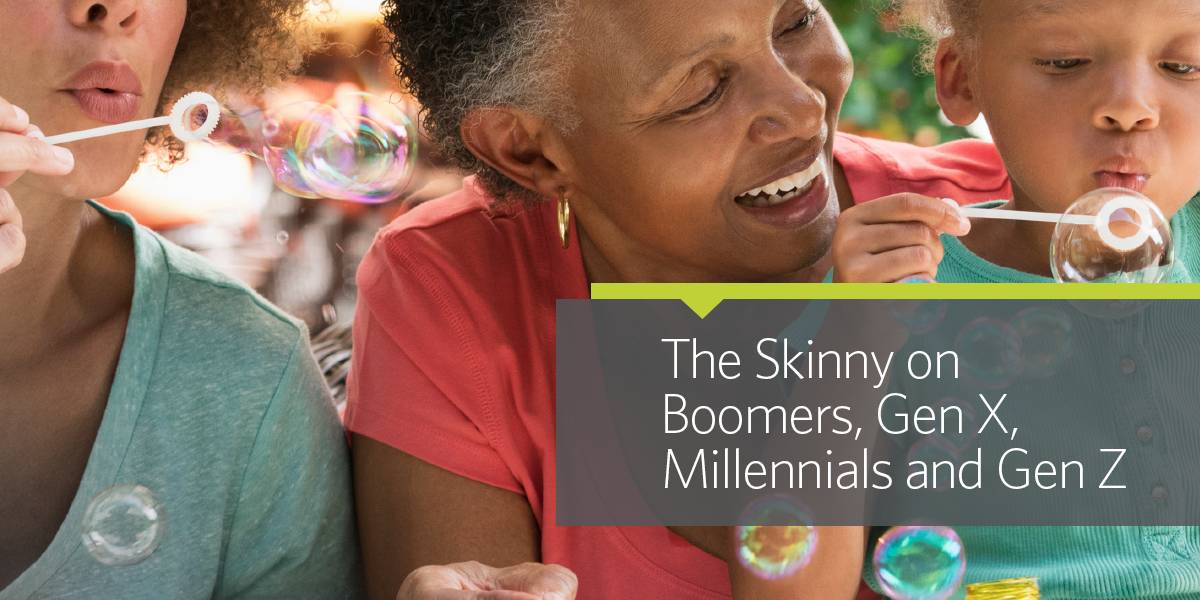 The Skinny on Boomers, Gen X, Millennials and Gen Z